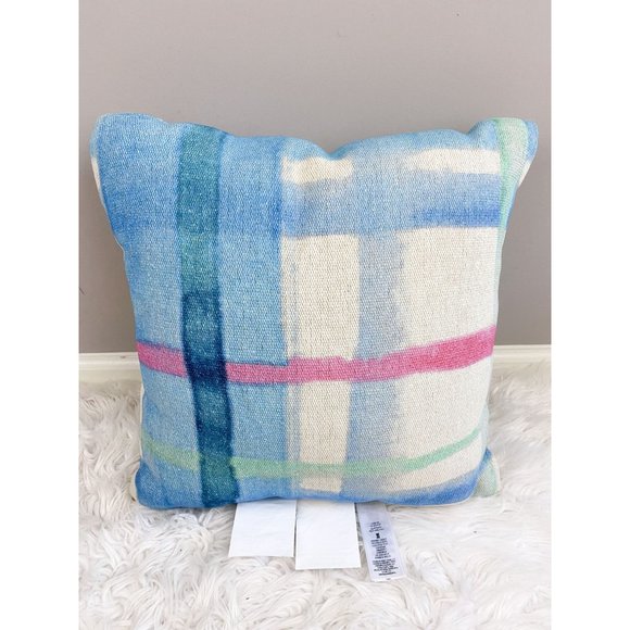 West Elm Accents West Elm Indoor Outdoor Blue Stripe Jute Throw